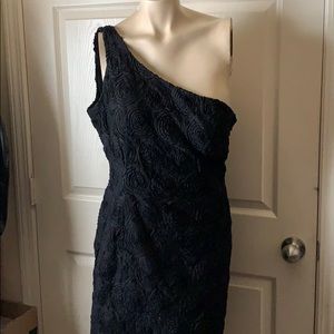 One Shoulder Black Dress